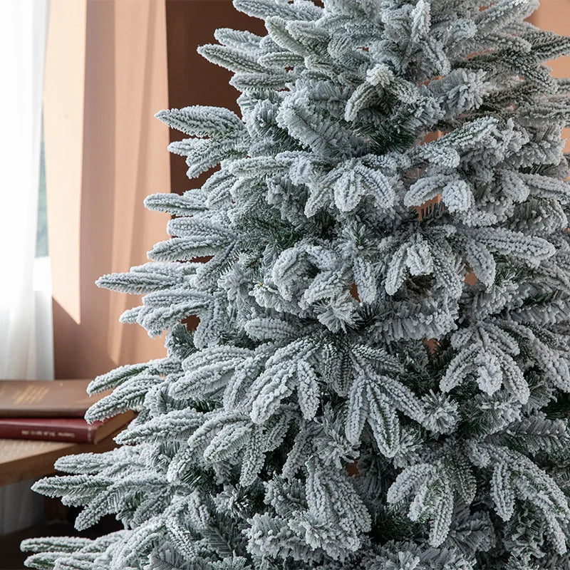 LONGSTAR Wholesale Flocked Artificial Christmas Tree with Realistic Snowy Branches for Holiday Decor 5-10ft Eco-friendly