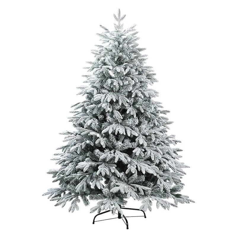 LONGSTAR Wholesale Flocked Artificial Christmas Tree with Realistic Snowy Branches for Holiday Decor 5-10ft Eco-friendly