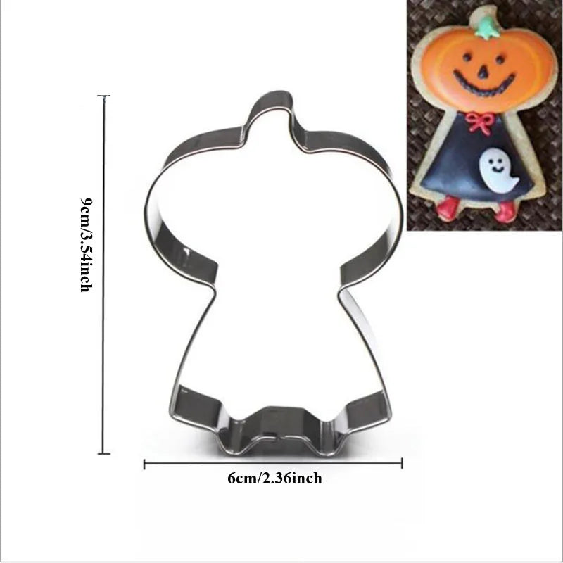 Halloween Metal Cookie Cutters ghost Fondant Cake Decor pumpkin spider Cupcake Chocolate Biscuit Mould patisserie reposteria