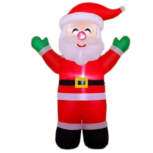 COMIN 5.2 FT Tall Christmas Inflatables Outdoor & Indoor Yard Lawn Garden Decorations Blow Waving Santa Claus with Built-in LEDs