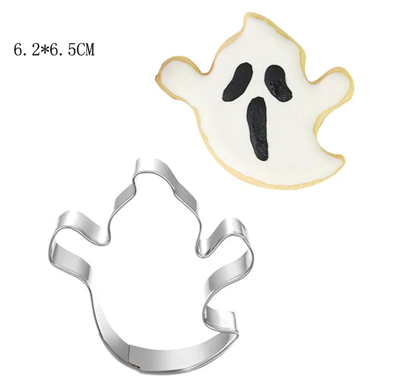 Halloween Metal Cookie Cutters ghost Fondant Cake Decor pumpkin spider Cupcake Chocolate Biscuit Mould patisserie reposteria