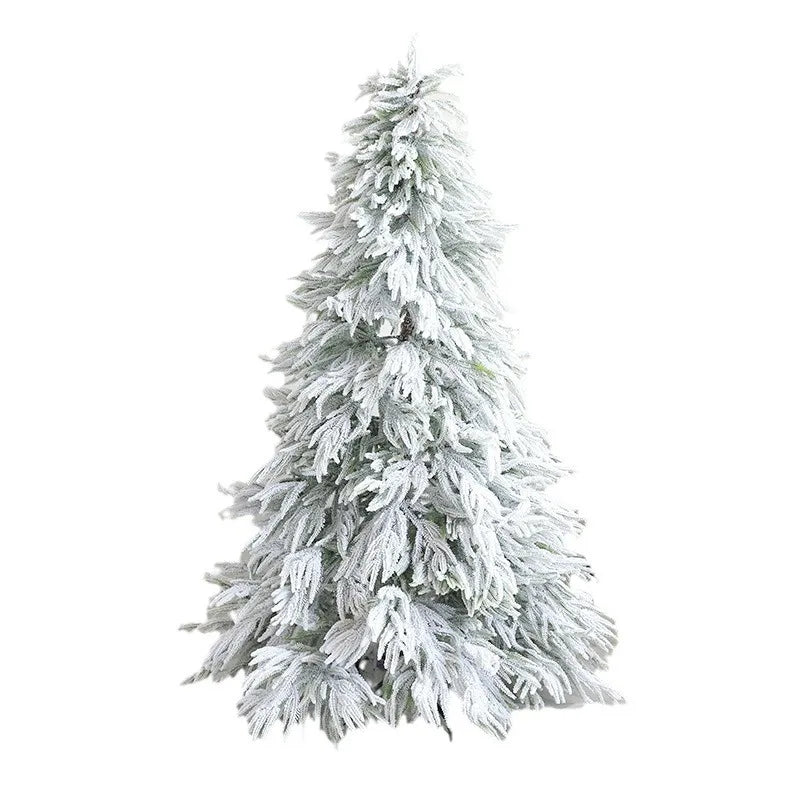 LONGSTAR Wholesale Flocked Artificial Christmas Tree with Realistic Snowy Branches Pink Xmas Ball for Holiday Decor 5-10ft