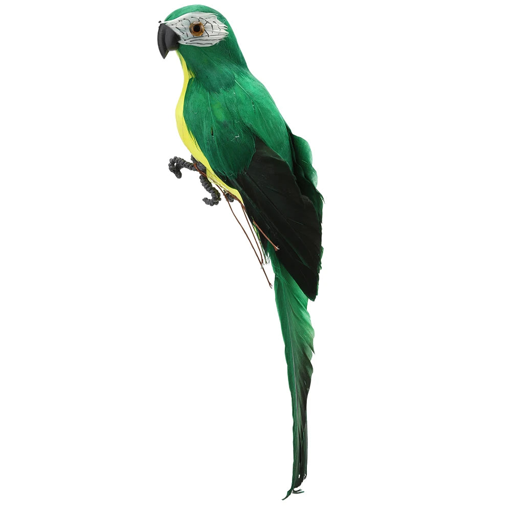 25cm Simulation Parrot Creative Foam Feather Artificial Parrot Macaw Bird Model Lawn Figurine Home Garden Ornament Decoration