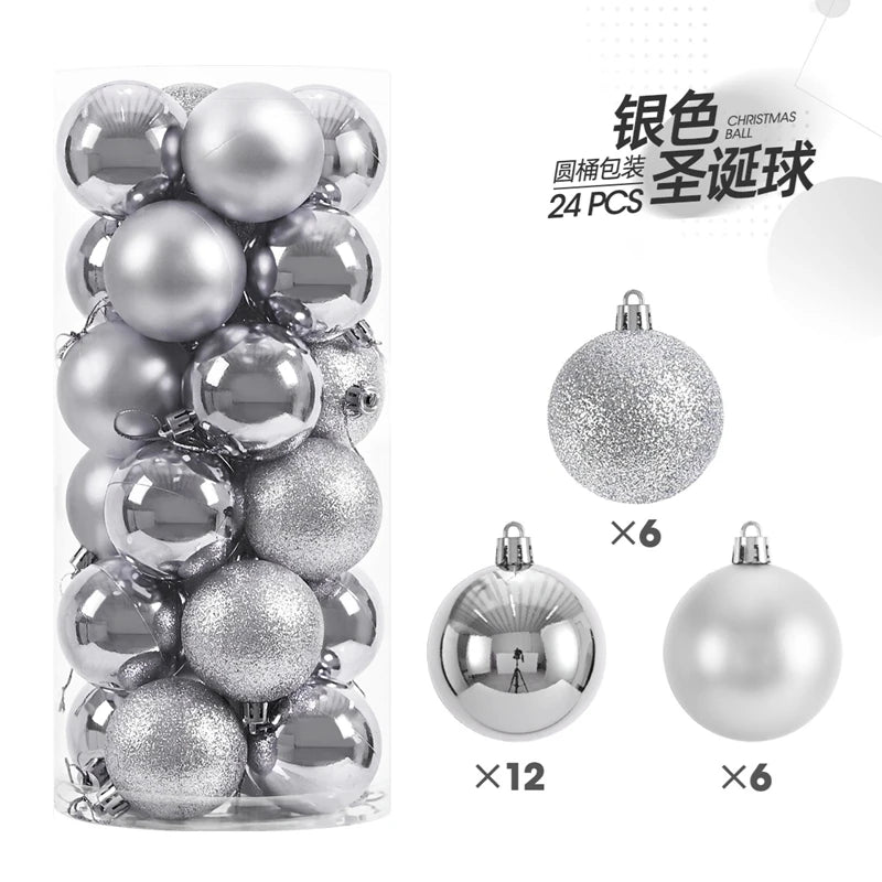 1Box 3/4cm Christmas Balls Christmas Tree Ornaments Xmas Hanging Tree Pendants Home Party Christmas Tree Decor New Year Gifts