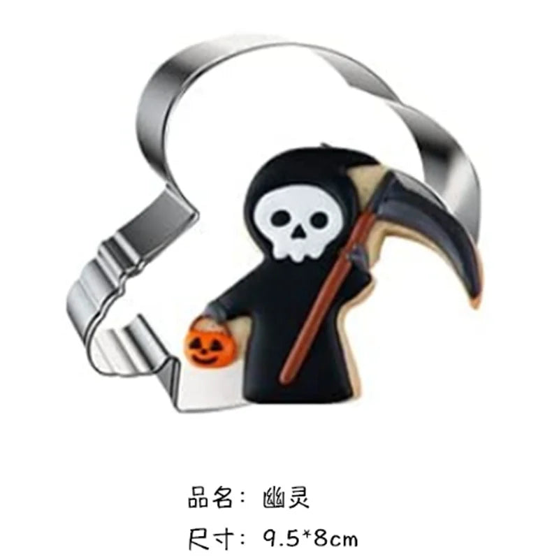 Halloween Metal Cookie Cutters ghost Fondant Cake Decor pumpkin spider Cupcake Chocolate Biscuit Mould patisserie reposteria