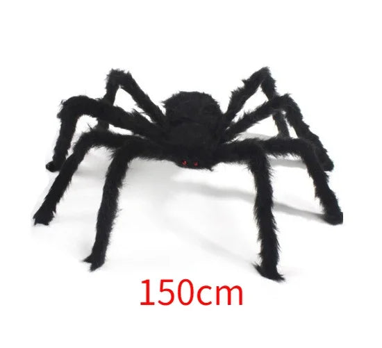 30cm/50cm/90cm/150cm/200cm Extra Large Plush Black Spider Outdoor Home Bar Party Haunted House Horror Props Halloween Decoration