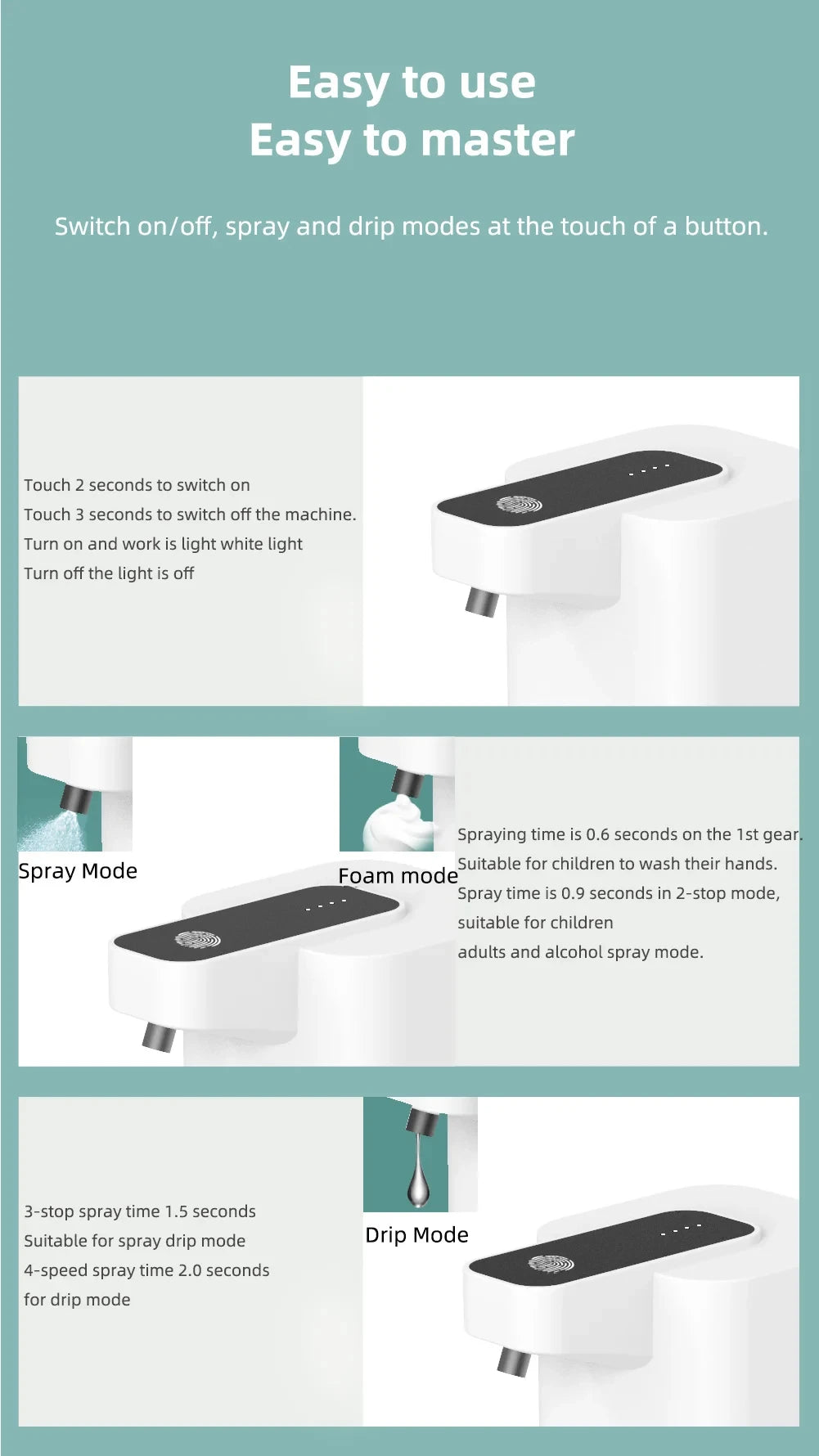 Automatic Soap Dispenser Infrared Sensor Hand Sanitizer USB Rechargeable Foam Hand Sanitizer Applicable To Kitchen And Bathroom