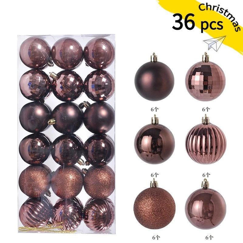 1Box 3/4cm Christmas Balls Christmas Tree Ornaments Xmas Hanging Tree Pendants Home Party Christmas Tree Decor New Year Gifts