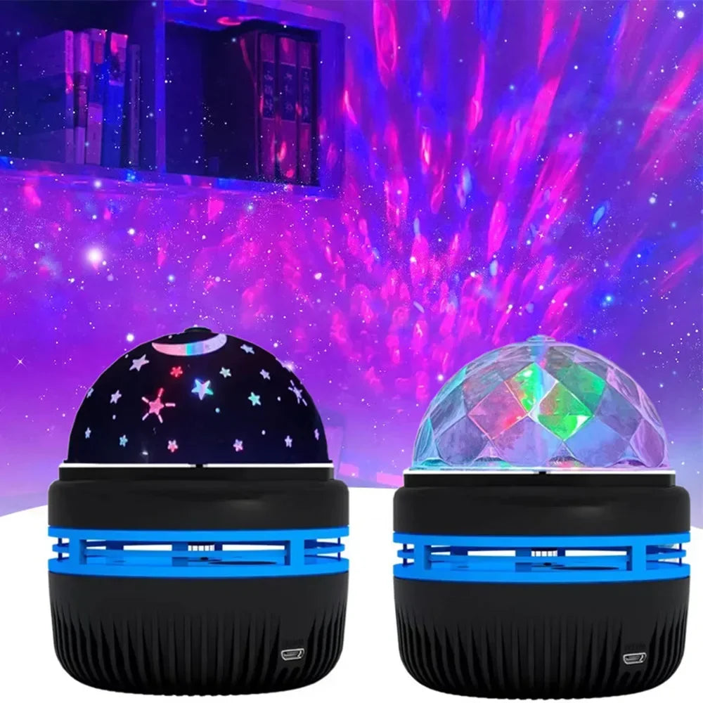 5V Star Galaxy Projector Night Light Sky Colorful Display for Bedrooms Gaming Room USB Auto-Rotating Ambiance for Bedrooms Party