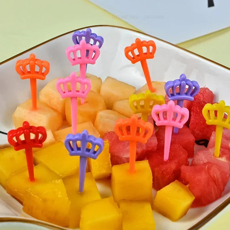 Halloween Series Plastic Fruit Fork Set Cute Cartoon Shape Cake Dessert Forks Decorations Children Lunches Toothpick Supplies