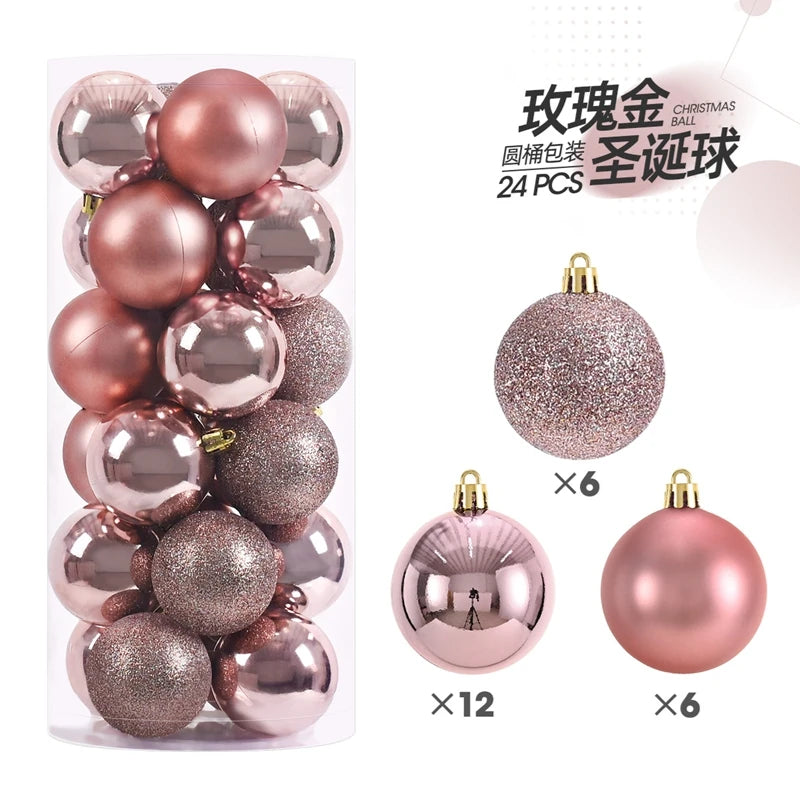 1Box 3/4cm Christmas Balls Christmas Tree Ornaments Xmas Hanging Tree Pendants Home Party Christmas Tree Decor New Year Gifts