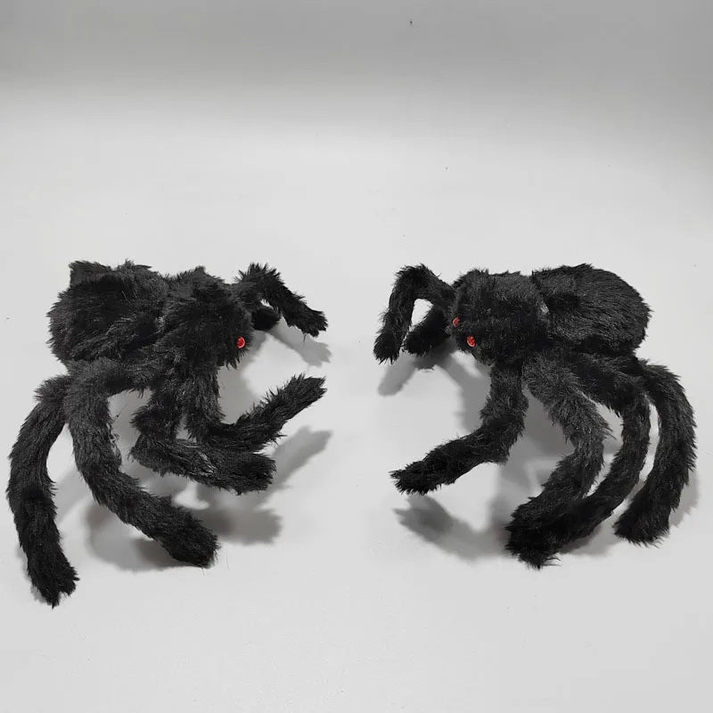 30cm/50cm/90cm/150cm/200cm Extra Large Plush Black Spider Outdoor Home Bar Party Haunted House Horror Props Halloween Decoration