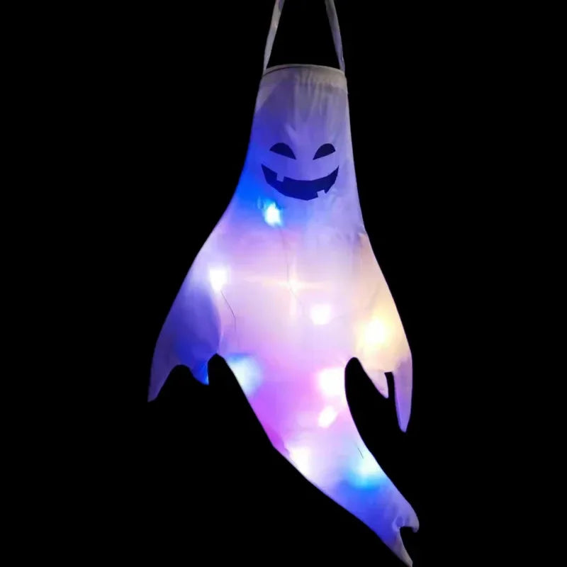 Hanging Ghost Halloween LED Luminous Ghost Children's Gift Scary Party Props Home Outdoor Courtyard Bar Hanging Decorations