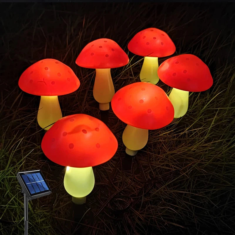 12LEDS Solar Panel Mushroom Fairy Light Garden Outdoor Decor Waterproof Night Lamp Yard For Christmas Wedding Party Decoration