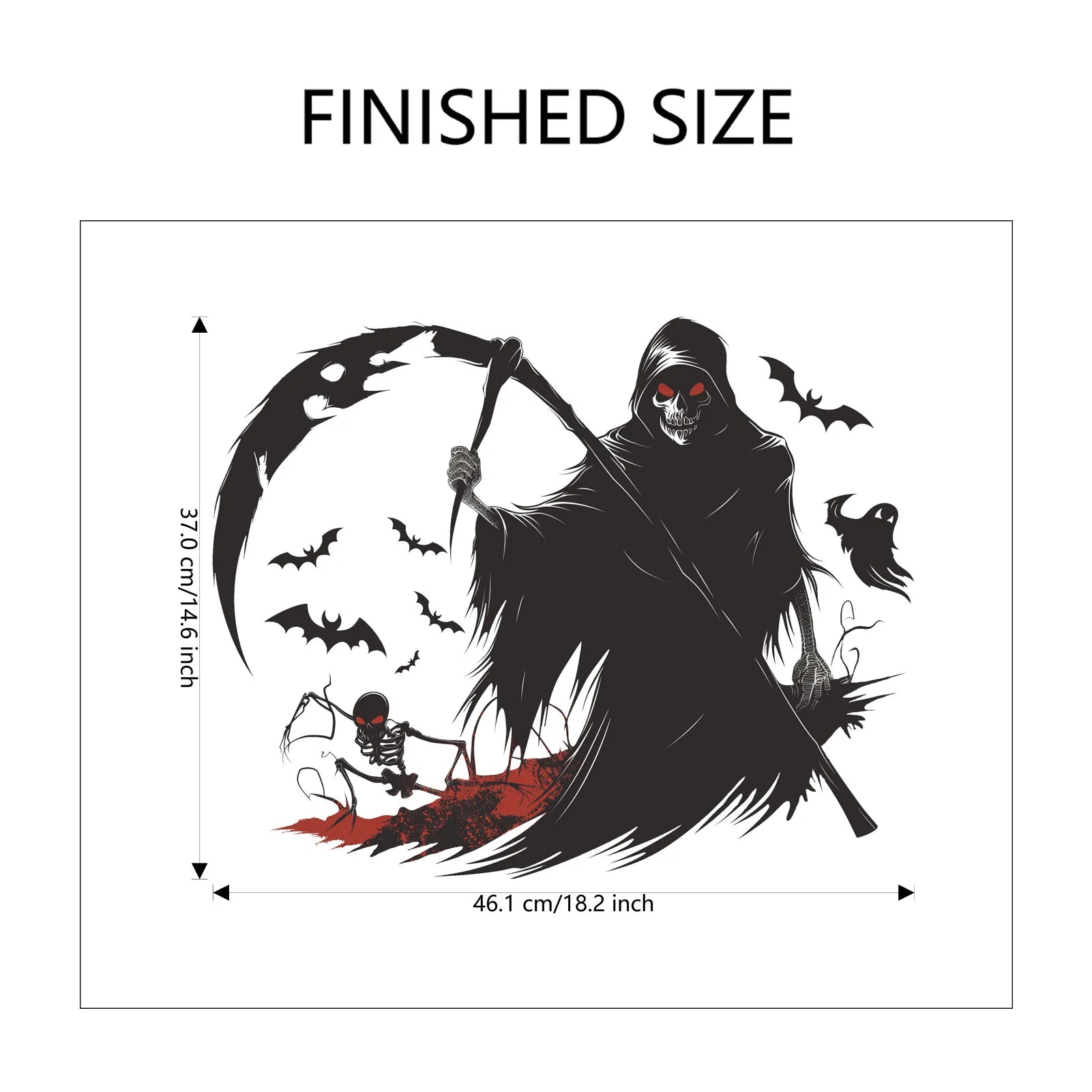 Halloween Wall Stickers Horror Thriller Broken Wall Zombie Theme Party Home Decoration Wall Stickers