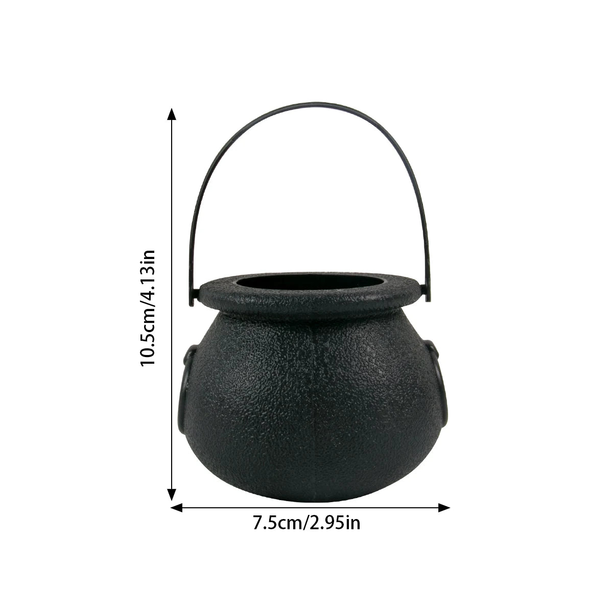 6/12/18pcs Halloween Candy Bucket Mini Black Candy Kettles Cauldron Pot Trick Or Treat Holder Halloween Party Decoration Prop