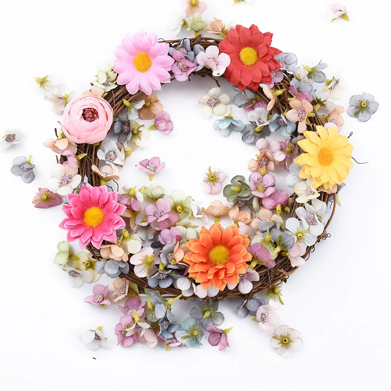 10Cm/15cm/20cm Artificial Rattan Frame Home Wedding Christmas Party Outdoor Decor DIY Gifts Bride Wreath Wall Hanging Accessory