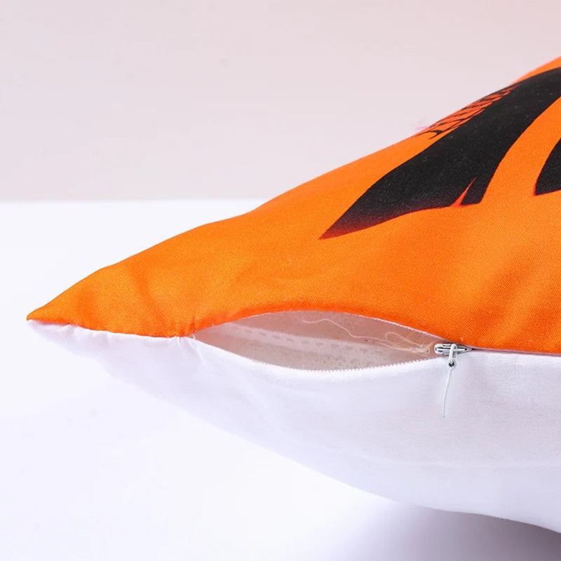 Halloween Linen Cushion Cover Trick or Treat Theme Pillowcase Cartoon Pumpkin Ghost Pillow Cover Halloween Party Decoration 2025