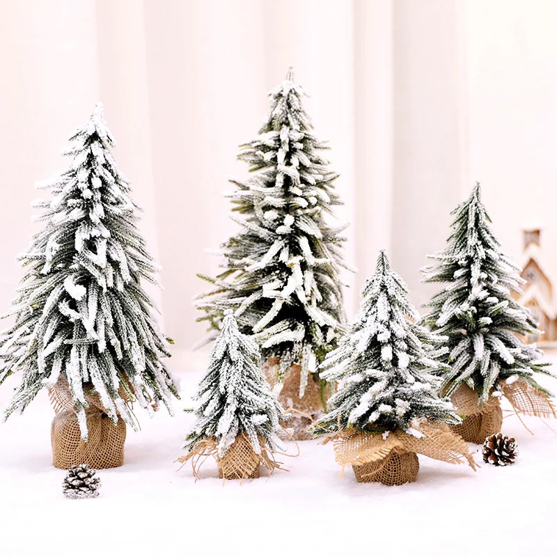 Christmas Snow Artificial White PE Tree Decoration Decor Home Party New Year Scene Shooting Ice Sculpture Museum Decoration Tree