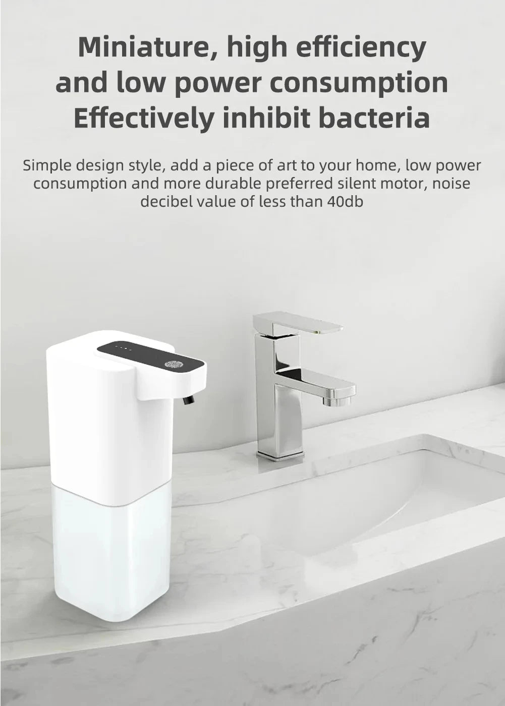 Automatic Soap Dispenser Infrared Sensor Hand Sanitizer USB Rechargeable Foam Hand Sanitizer Applicable To Kitchen And Bathroom