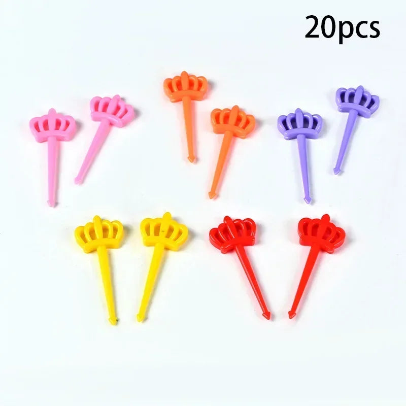 Halloween Series Plastic Fruit Fork Set Cute Cartoon Shape Cake Dessert Forks Decorations Children Lunches Toothpick Supplies