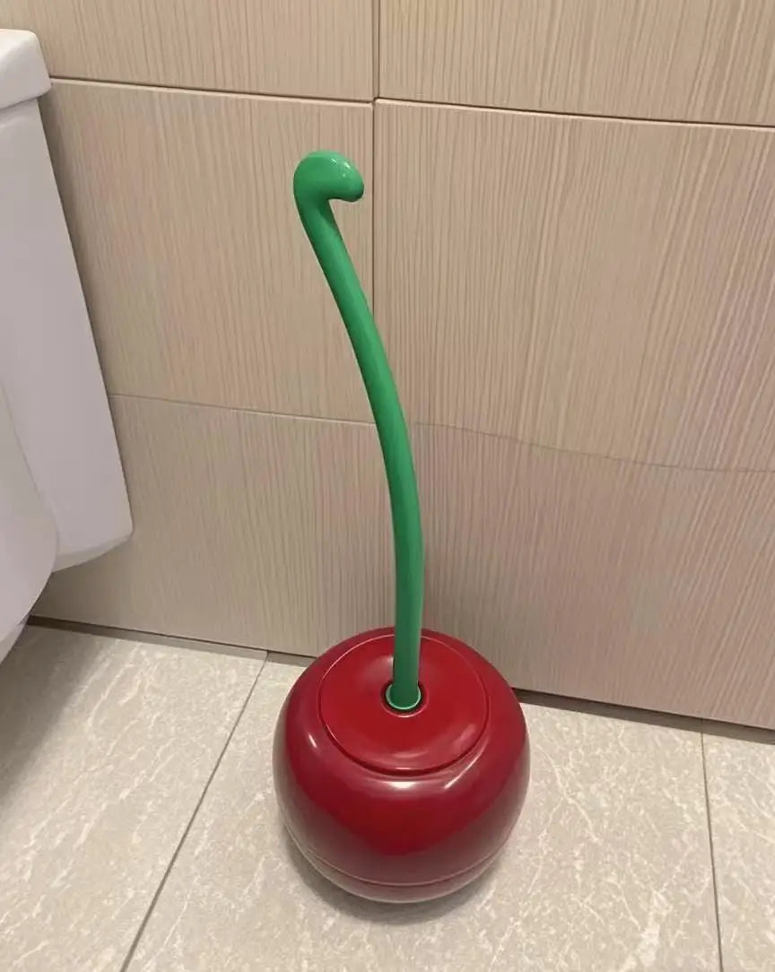 Hot Toilet Brushes, Toilet Holders, Bathroom Accessories, Creative and Cute Cherry Shaped Toilet Brush Holder Set Cleaning Tool