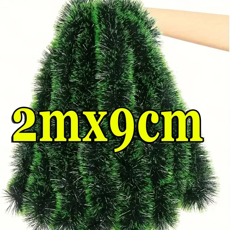60/2m Christmas Green Cane Ribbons Garland Xmas Tree Ornaments Cane Ribbon Wreath Hanging Pendents DIY Home Party Decor Supplies