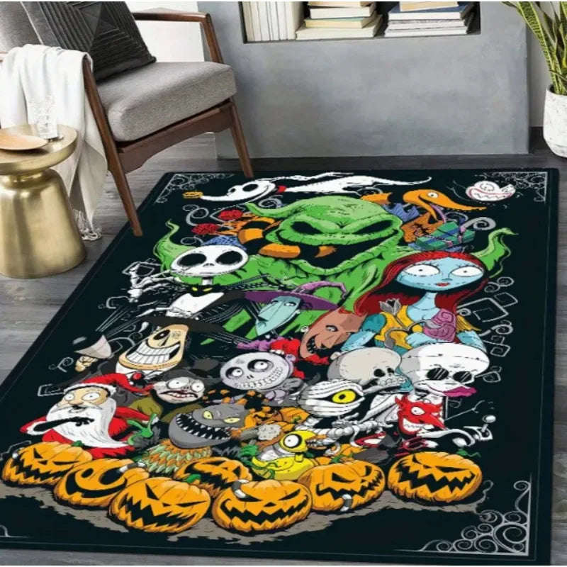 1pc Nightmare Before Christmas Outdoor Carpet Jack Skellington Halloween Christmas Floor Mat Patio Camping Living Room Bedroom