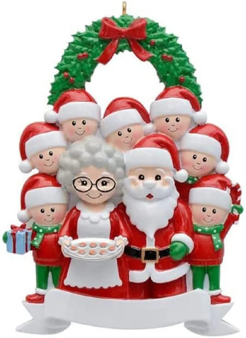 Personalized Family Christmas Ornament Cartoon Pendant Christmas Tree Hanging New Year 2024 Gift Xmas Tree Decoration for Home