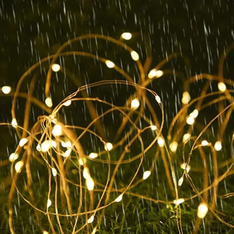 Led Solar Fairy String Lights 8 Modes Christmas Led Light Outdoor Garden Patio Wire Garland Light Christmas Lights
