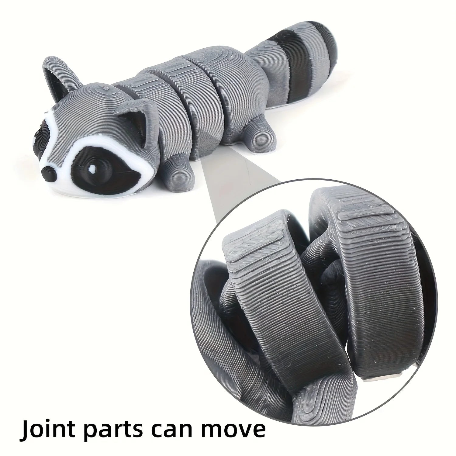3D Printed Raccoon Trash Can Decoration- Multifunctional Indoor and Outdoor Movable Raccoon Statue, Suitable for Home, Office