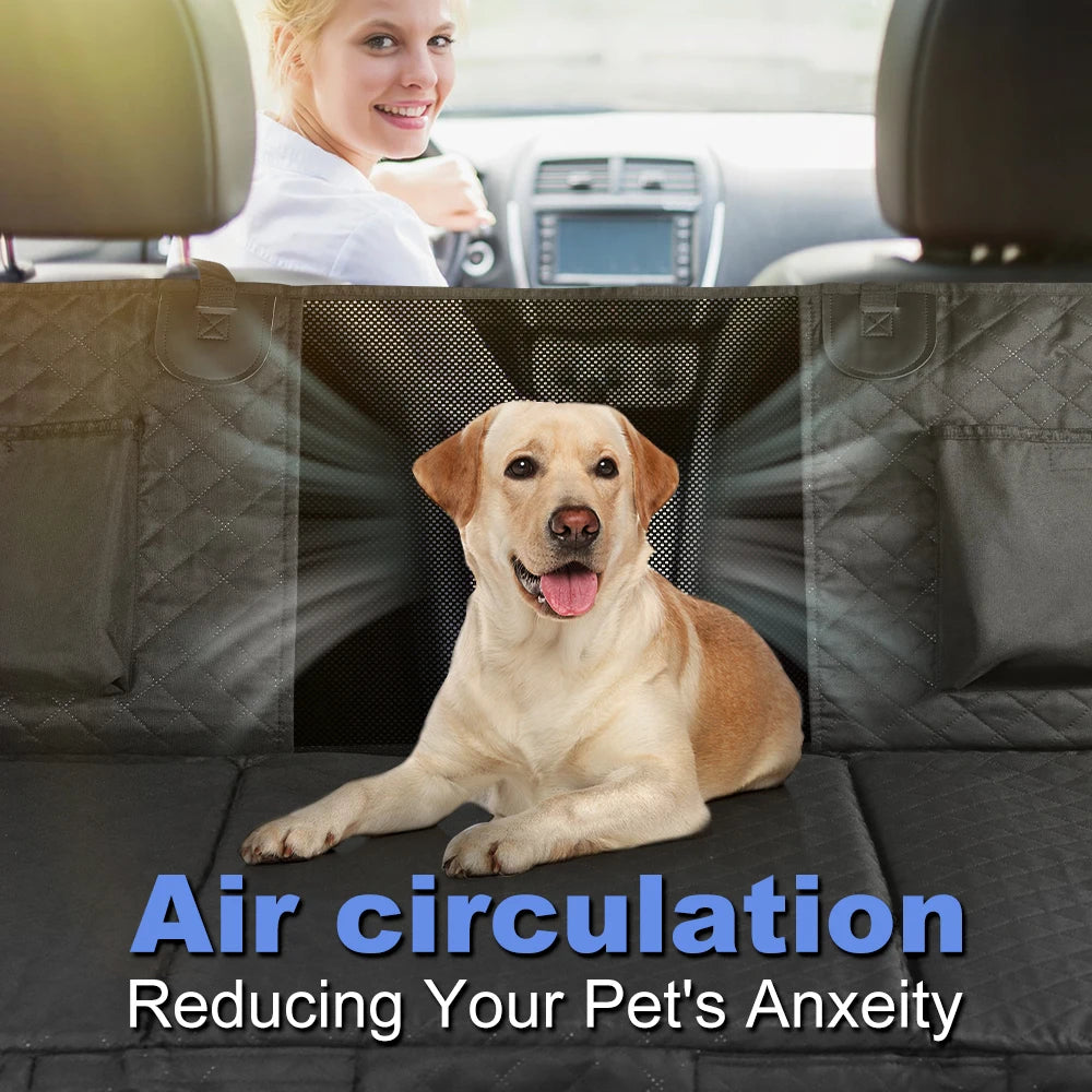 Dog Car Back Seat Extender Pet Backseat Covers with Hard Bottom Waterproof Safety Protector Hammock Carrier Mat Dogs Supplies