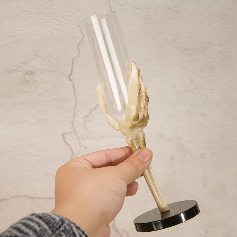 Halloween Retro Goblet Tableware Skeleton Hand Arm Design Plastic Champagne Flutes Halloween Decorations Party Bar Accessories