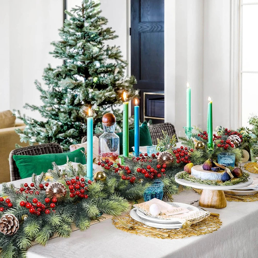 180CmArtificial Green Plants Christmas Tree Garland Wreaths Home Party Decoration Outdoor Yard Pine Tree Rattan Hanging Ornament