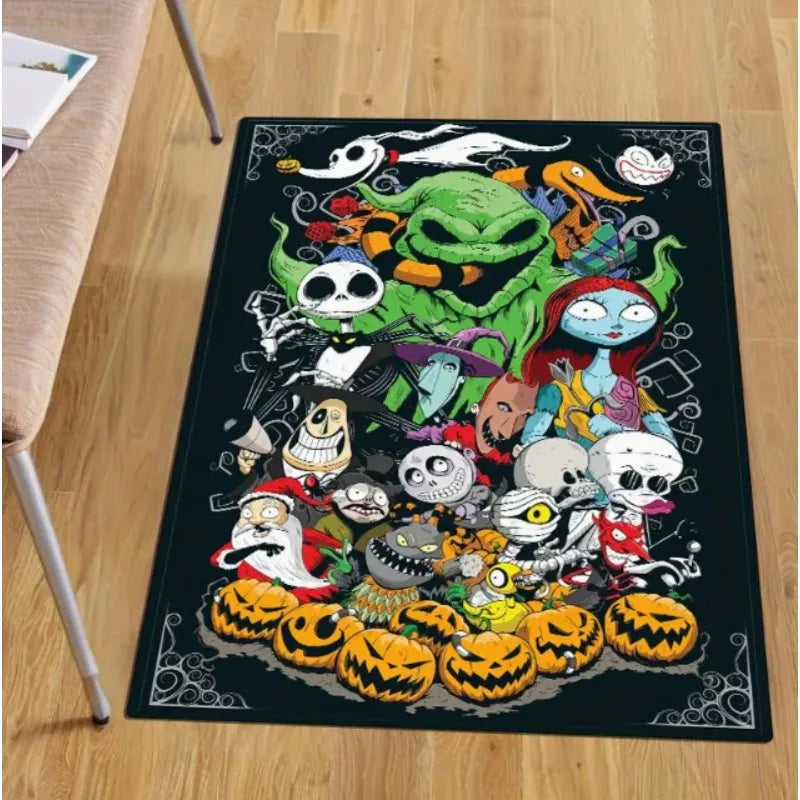 1pc Nightmare Before Christmas Outdoor Carpet Jack Skellington Halloween Christmas Floor Mat Patio Camping Living Room Bedroom