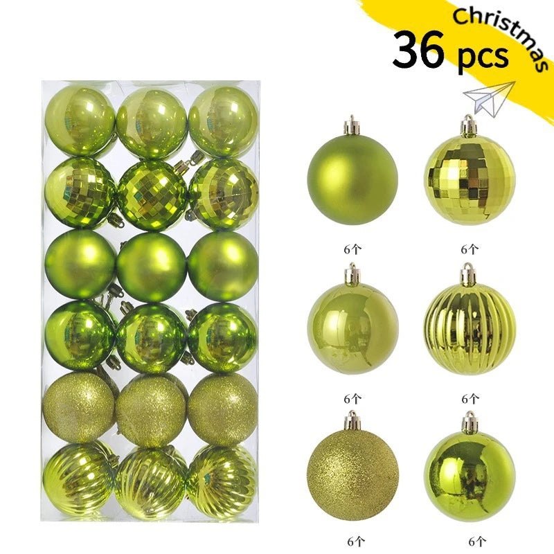 1Box 3/4cm Christmas Balls Christmas Tree Ornaments Xmas Hanging Tree Pendants Home Party Christmas Tree Decor New Year Gifts