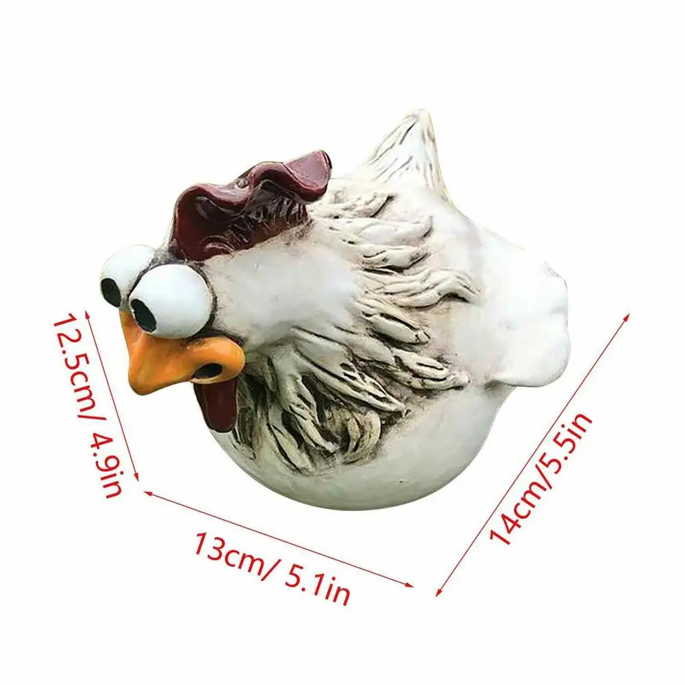 1PC Chicken Fence Decor Statues Resin Garden Farm Yard Chicken Hen Sculpture Art Craft Courtyard Housewarming Home Decoration