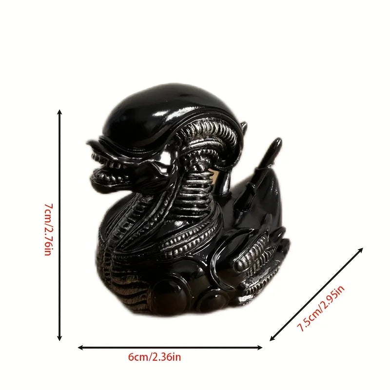 Movie Alien Duck Resin Statue, Evil Alien Duck Decoration, Resin Car Dashboard and Table Decoration, Interesting Gift Ideas