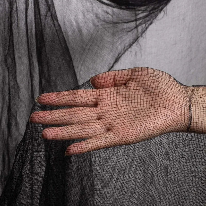 Halloween Black Gauze Outdoor Hanging Scary Gauze Ghost Cloth for Haunted House Scene Props Halloween Party Decoration Props