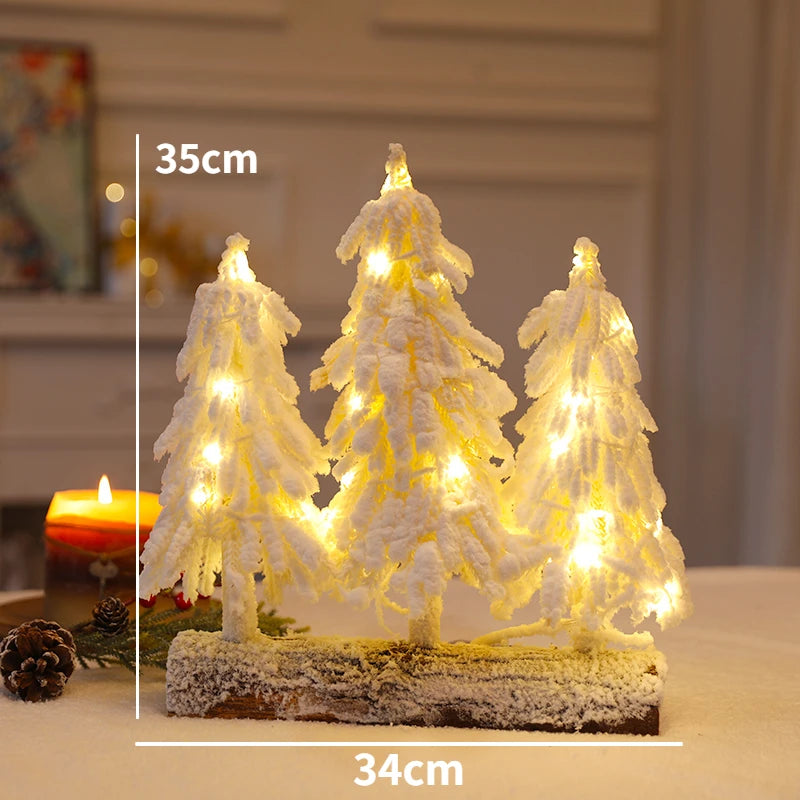 Christmas Snow Artificial White PE Tree Decoration Decor Home Party New Year Scene Shooting Ice Sculpture Museum Decoration Tree