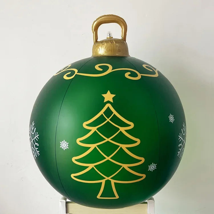 Big Outdoor Christmas Inflatable Decorated Ball 60cm PVC Giant Big Large Balls Xmas Tree Decorations Ball without Light Ornament