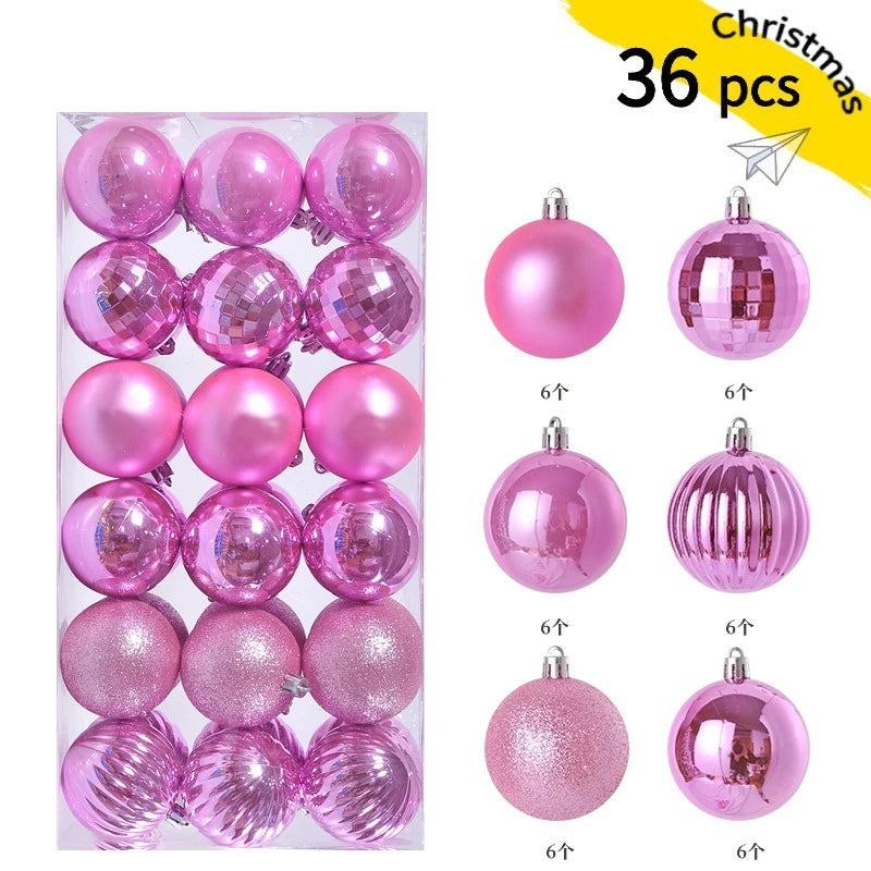 1Box 3/4cm Christmas Balls Christmas Tree Ornaments Xmas Hanging Tree Pendants Home Party Christmas Tree Decor New Year Gifts
