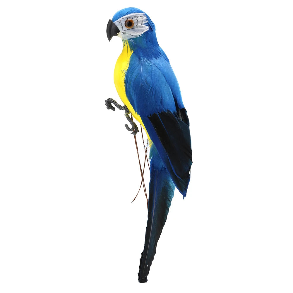 25cm Simulation Parrot Creative Foam Feather Artificial Parrot Macaw Bird Model Lawn Figurine Home Garden Ornament Decoration