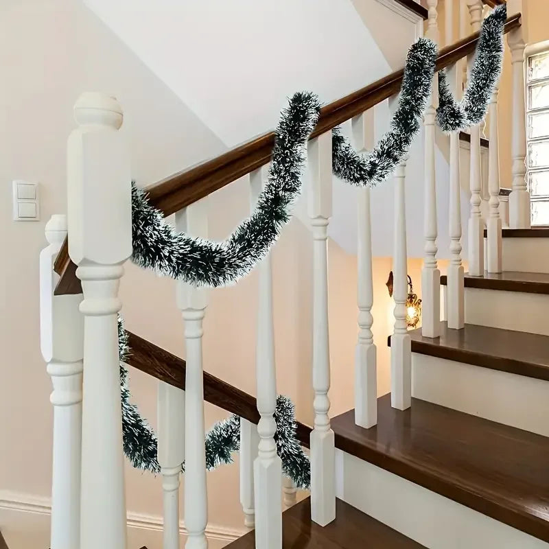 60/2m Christmas Green Cane Ribbons Garland Xmas Tree Ornaments Cane Ribbon Wreath Hanging Pendents DIY Home Party Decor Supplies