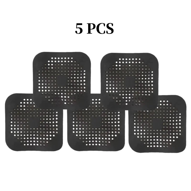 Square silicone absorbent drain for drains, kitchens, bathrooms and showers to prevent sinks from clogging the drain