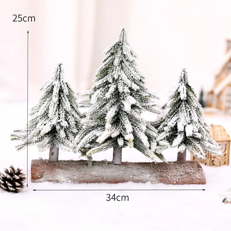 Christmas Snow Artificial White PE Tree Decoration Decor Home Party New Year Scene Shooting Ice Sculpture Museum Decoration Tree