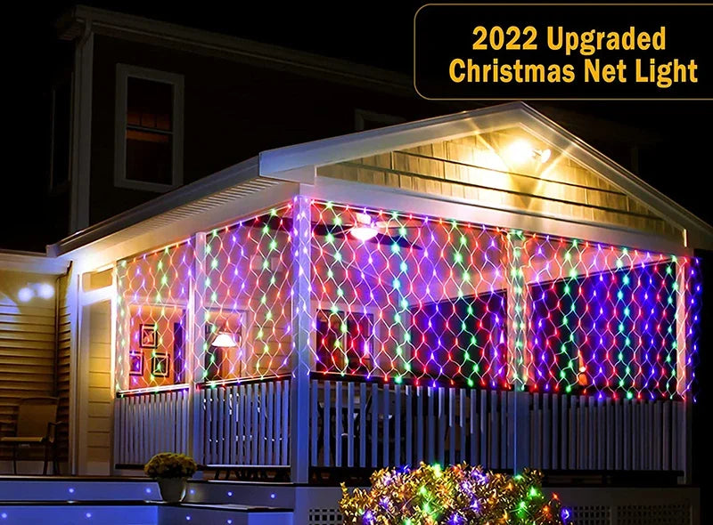 1M-36M LED Outdoor Fishing Net Christmas Fairy Lights Festoon Garden Street Garland Curtain Wedding Tree Ramadan Decoration 2026