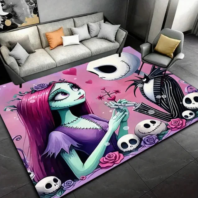 1pc Nightmare Before Christmas Outdoor Carpet Jack Skellington Halloween Christmas Floor Mat Patio Camping Living Room Bedroom