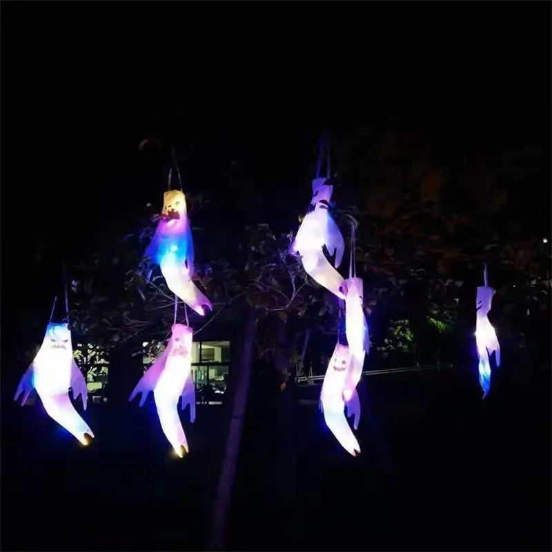 Hanging Ghost Halloween LED Luminous Ghost Children's Gift Scary Party Props Home Outdoor Courtyard Bar Hanging Decorations