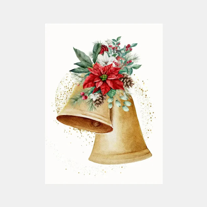 Christmas Blessings Rattan Wreaths Christmas Tree Poster Print Canvas Painting Holiday Wall Art Pictures Home Room Decor
